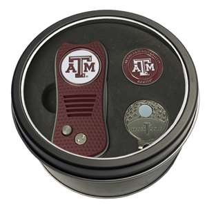 Texas A&M Aggies Golf Tin Set - Switchblade, Cap Clip, Marker 23457   