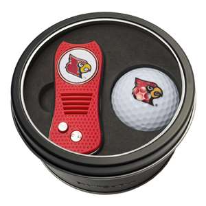 Louisville Cardinals Golf Tin Set - Switchblade, Golf Ball   