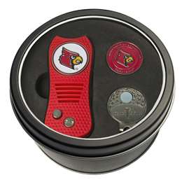 Louisville Cardinals Golf Tin Set - Switchblade, Cap Clip, Marker 24257   