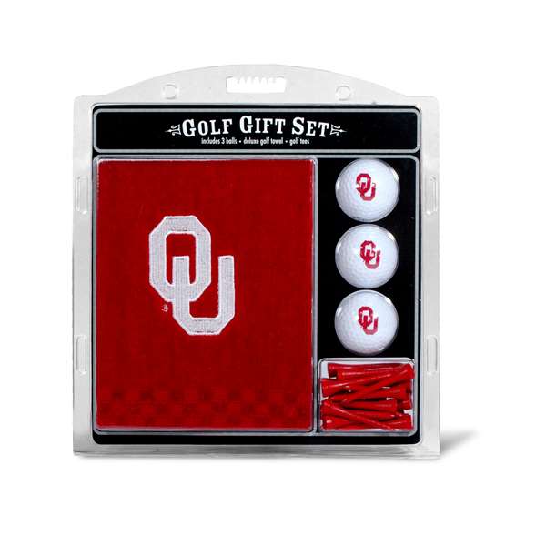 Oklahoma Sooners Golf Embroidered Towel Gift Set 24420