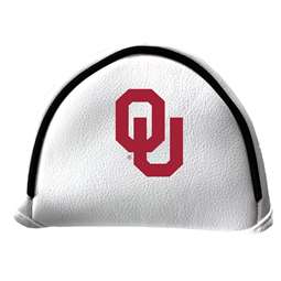 Oklahoma Sooners Putter Cover - Mallet (White) - Printed Dark Red