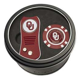 Oklahoma Sooners Golf Tin Set - Switchblade, Golf Chip   