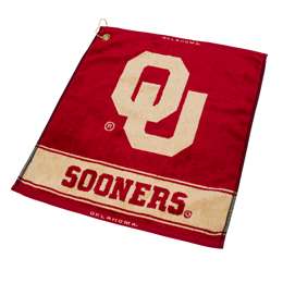 Oklahoma Sooners  Jacquard Woven Golf Towel