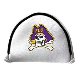 East Carolina Pirates Putter Cover - Mallet (White) - Printed Purple
