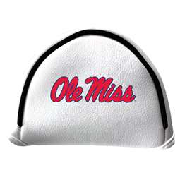 Mississippi Ole Miss Rebels Putter Cover - Mallet (White) - Printed Navy