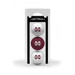 Mississippi State University Bulldogs Golf 3 Ball Pack 24805   