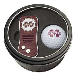 Mississippi State University Bulldogs Golf Tin Set - Switchblade, Golf Ball   