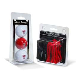 Texas Tech Red Raiders  3 Golf Balls And 50 Golf Tees