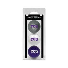 TCU Texas Christian University Horned Frogs Golf 3 Ball Pack 25305   