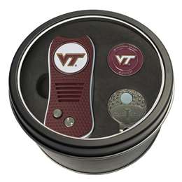 Virginia Tech Hokies Golf Tin Set - Switchblade, Cap Clip, Marker 25557   