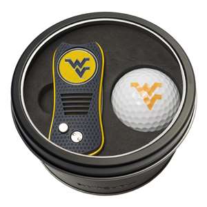 West Virginia Mountaineers Golf Tin Set - Switchblade, Golf Ball   