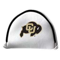 Colorado Buffaloes Putter Cover - Mallet (White) - Printed Black