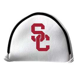 Southern California USC Trojans Putter Cover - Mallet (White) - Printed Dark Red