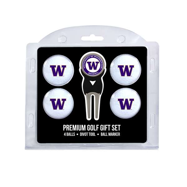 Washington Huskies Golf 4 Ball Gift Set 28506   