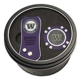 Washington Huskies Golf Tin Set - Switchblade, Golf Chip   