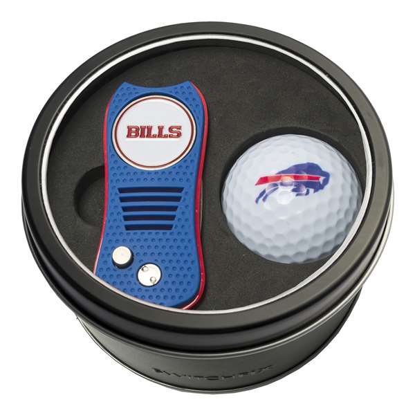 Buffalo Bills Golf Tin Set - Switchblade, Golf Ball   
