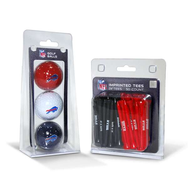 Buffalo Bills  3 Golf Balls And 50 Golf Tees