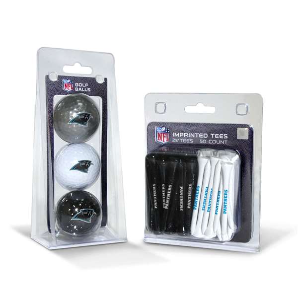 Carolina Panthers  3 Golf Balls And 50 Golf Tees