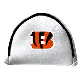 Cincinnati Bengals Putter Cover - Mallet (White) - Printed Black