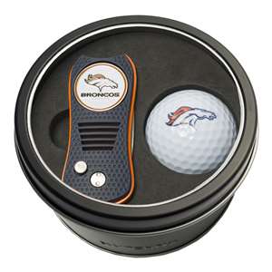Denver Broncos Golf Tin Set - Switchblade, Golf Ball   