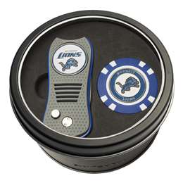 Detroit Lions Golf Tin Set - Switchblade, Golf Chip   