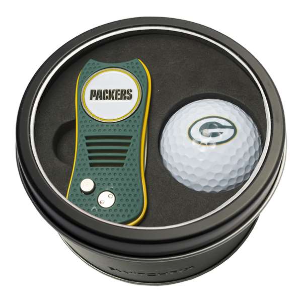 Green Bay Packers Golf Tin Set - Switchblade, Golf Ball   