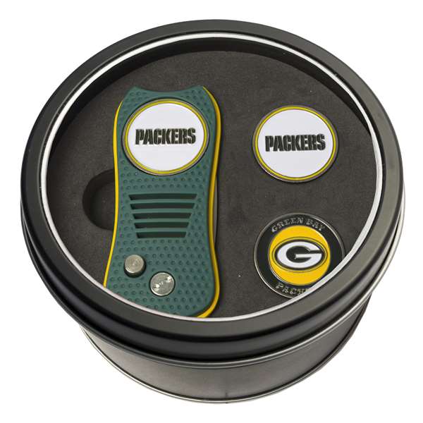 Green Bay Packers Golf Tin Set - Switchblade, 2 Markers 31059   