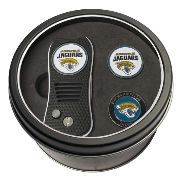 Jacksonville Jaguars Golf Tin Set - Switchblade, 2 Markers 31359   