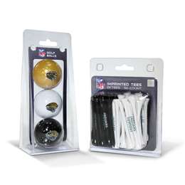 Jacksonville Jaguars  3 Golf Balls And 50 Golf Tees