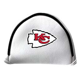 Kansas City Chiefs Putter Cover - Mallet (White) - Printed Red