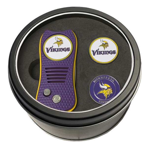 Minnesota Vikings Golf Tin Set - Switchblade, 2 Markers 31659   