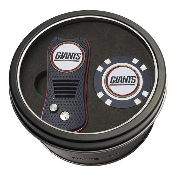 New York Giants Golf Tin Set - Switchblade, Golf Chip   