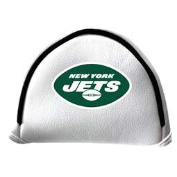 New York Jets Putter Cover - Mallet (White) - Printed Green