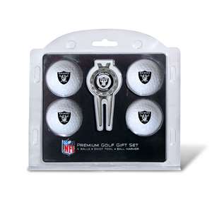 Oakland Raiders Golf 4 Ball Gift Set 32106   