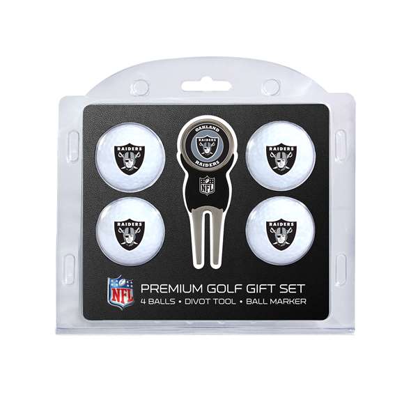 Oakland Raiders Golf 4 Ball Gift Set 32106   