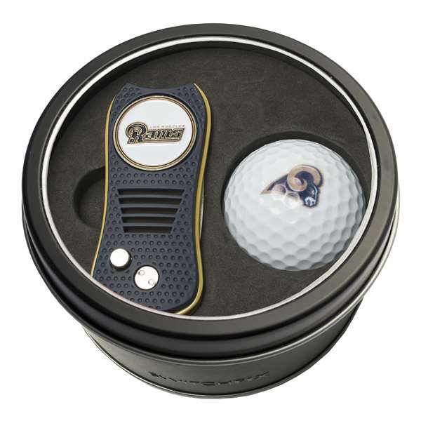 Los Angeles Rams Golf Tin Set - Switchblade, Golf Ball   