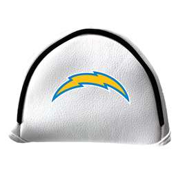 Los Angeles Chargers Putter Cover - Mallet (White) - Printed Royal