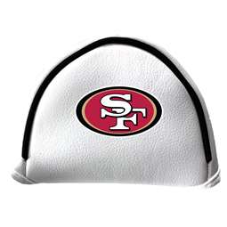 San Francisco 49ers Putter Cover - Mallet (White) - Printed Dark Red