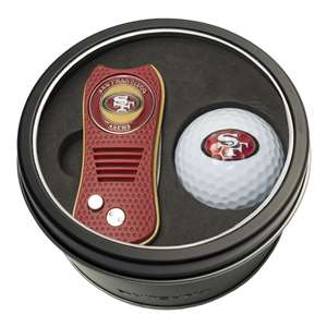 San Francisco 49ers Golf Tin Set - Switchblade, Golf Ball   