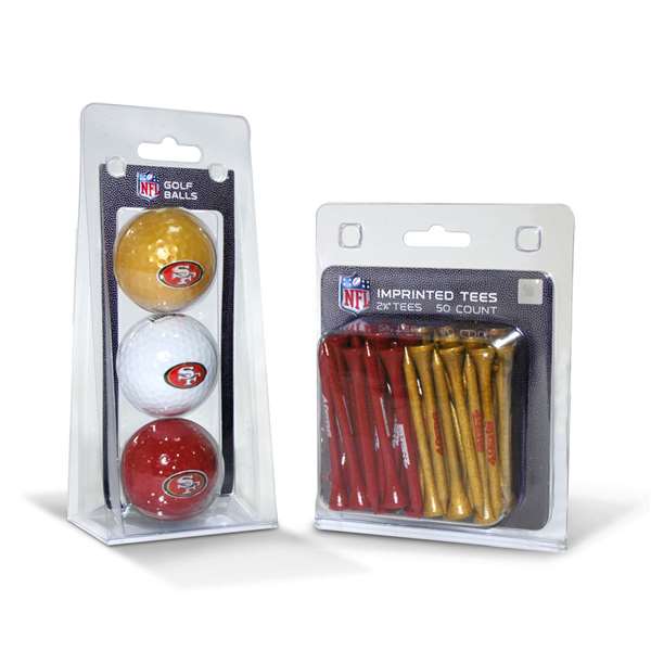 San Francisco 49ers  3 Golf Balls And 50 Golf Tees