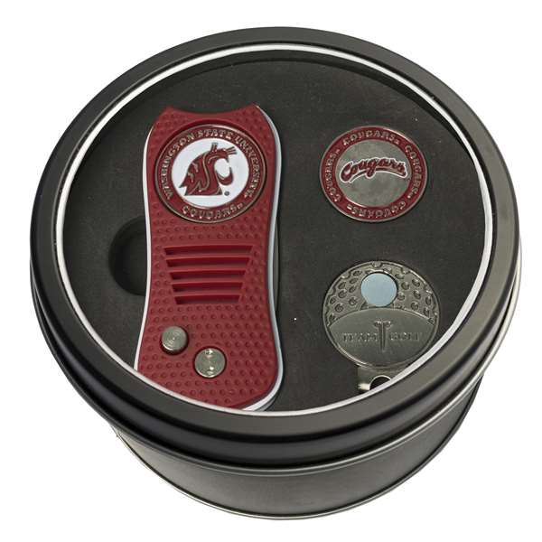 Washington State University Cougars Golf Tin Set - Switchblade, Cap Clip, Marker 46257   