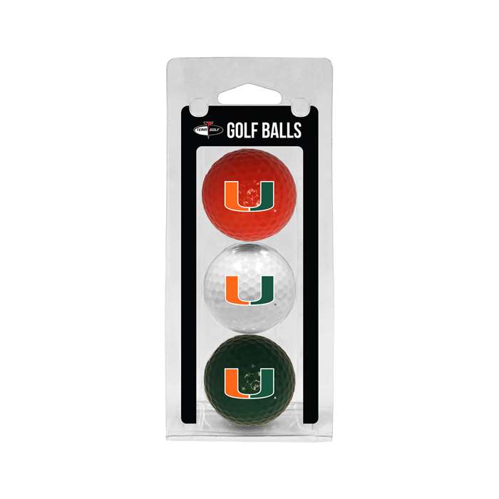 Miami Hurricanes Golf 3 Ball Pack 47105
