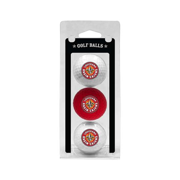 University of Louisiana Lafayette Ragin Cagin Golf 3 Ball Pack 60705