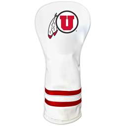 Utah Utes Vintage Fairway Headcover (White) - Printed 