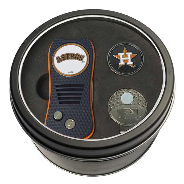 Houston Astros Golf Tin Set - Switchblade, Cap Clip, Marker 96057   
