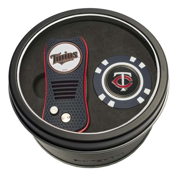 Minnesota Twins Golf Tin Set - Switchblade, Golf Chip   