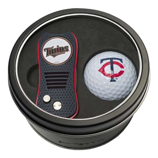 Minnesota Twins Golf Tin Set - Switchblade, Golf Ball   