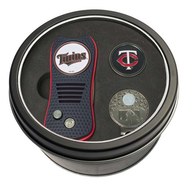 Minnesota Twins Golf Tin Set - Switchblade, Cap Clip, Marker 96657   