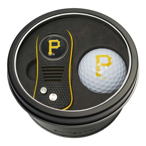 Pittsburgh Pirates Golf Tin Set - Switchblade, Golf Ball   