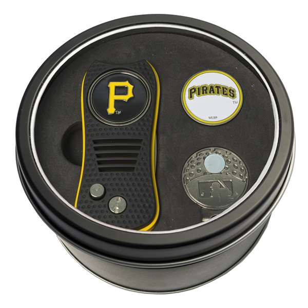 Pittsburgh Pirates Golf Tin Set - Switchblade, Cap Clip, Marker 97157   